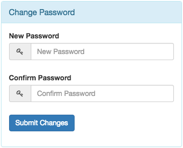Форма изменения пароля